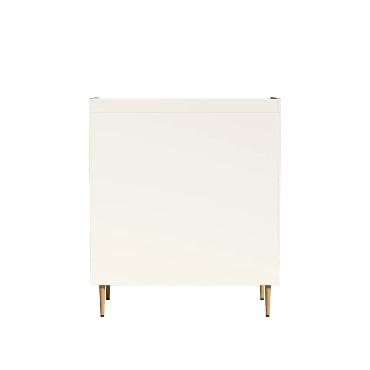 THE WOODEN CITY Solid Wood Wine Cabinet | Wooden Bar Cabinet Storage Rack with Drawer & Glass Holder, Wooden for Home and Bar Furniture (White)