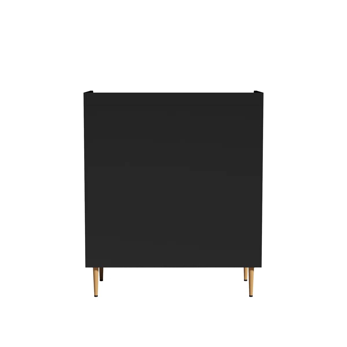 THE WOODEN CITY Solid Wood Wine Cabinet | Wooden Bar Cabinet Storage Rack with Drawer & Glass Holder, Wooden for Home and Bar Furniture (Black)