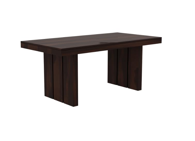 THE WOODEN CITY Wooden Solid Sheesham Wood Dining Table 6 Seater | Dining Room Furniture | 6 Seater Dining Table Without Chair