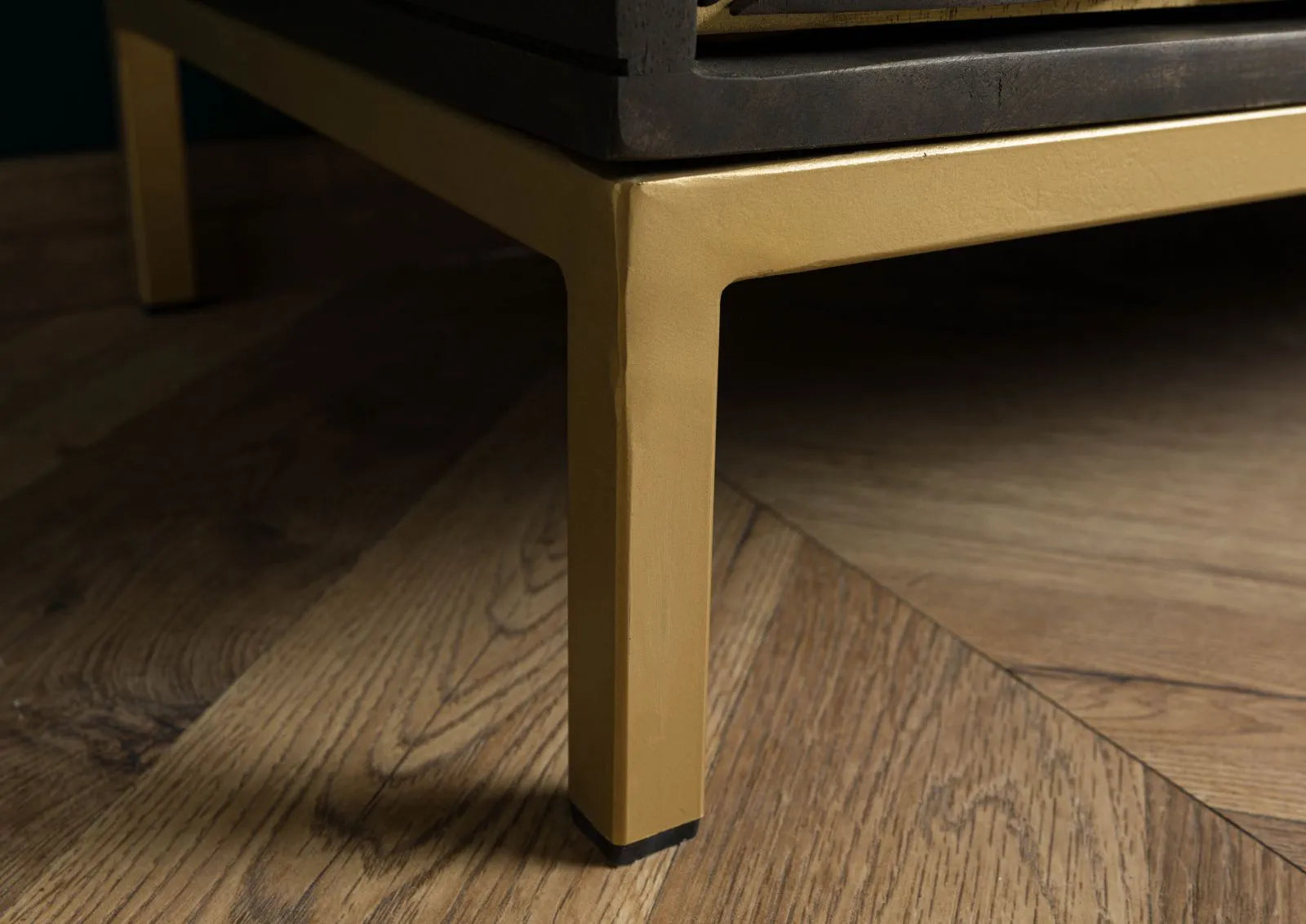 THE WOODEN CITY Stylish Art Deco Mango Wood Chest of Drawers   DIAMOND #107 (WALNUT)