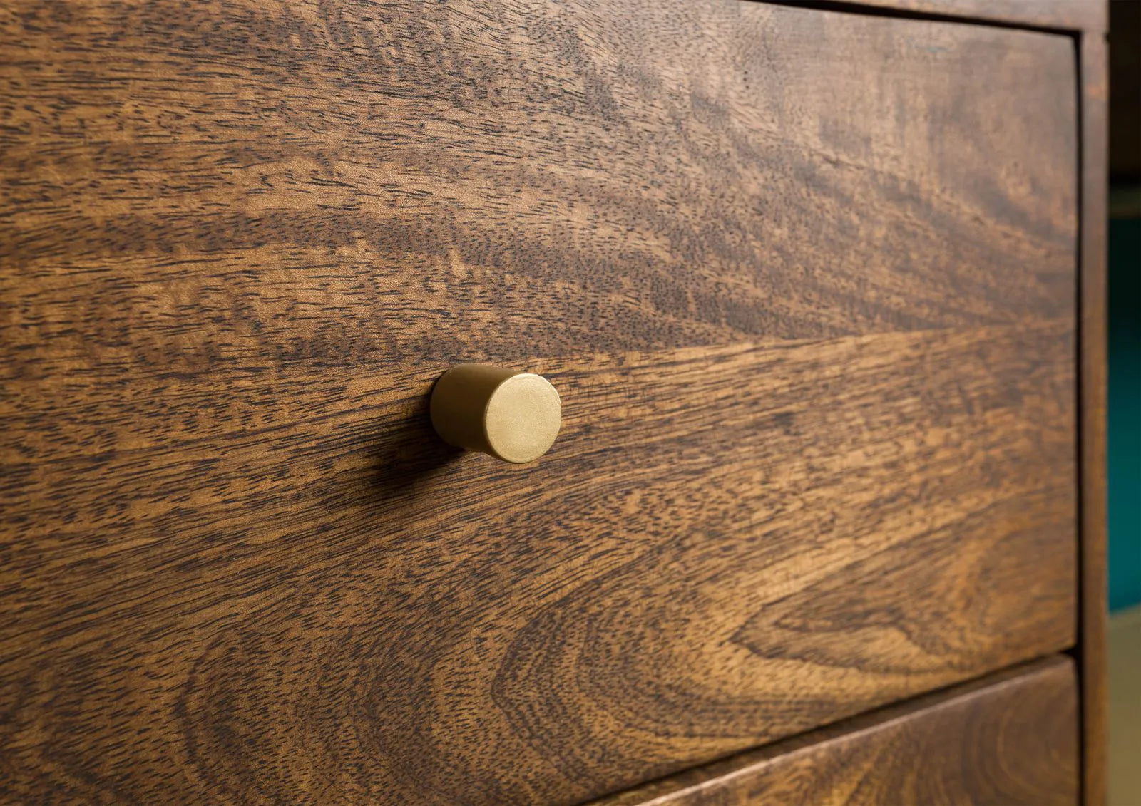 THE WOODEN CITY Stylish Art Deco Mango Wood Chest of Drawers   DIAMOND #207(HONEY)