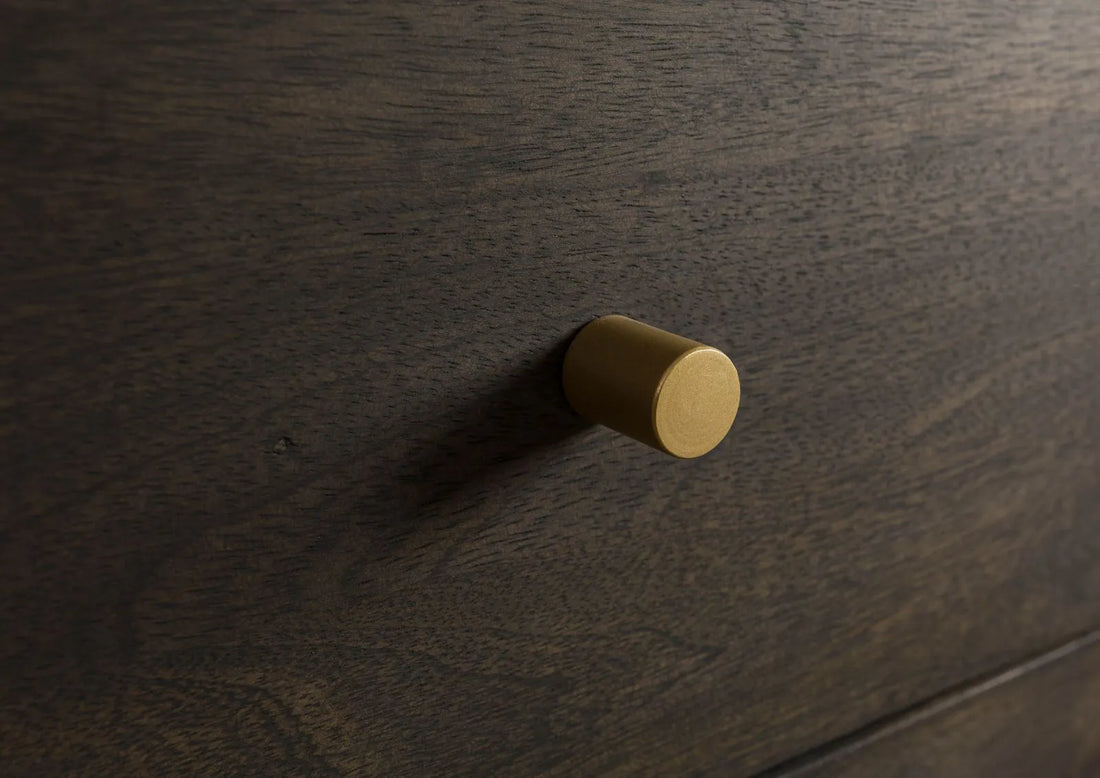 THE WOODEN CITY Stylish Art Deco Mango Wood Chest of Drawers   DIAMOND #110 (WALNUT)