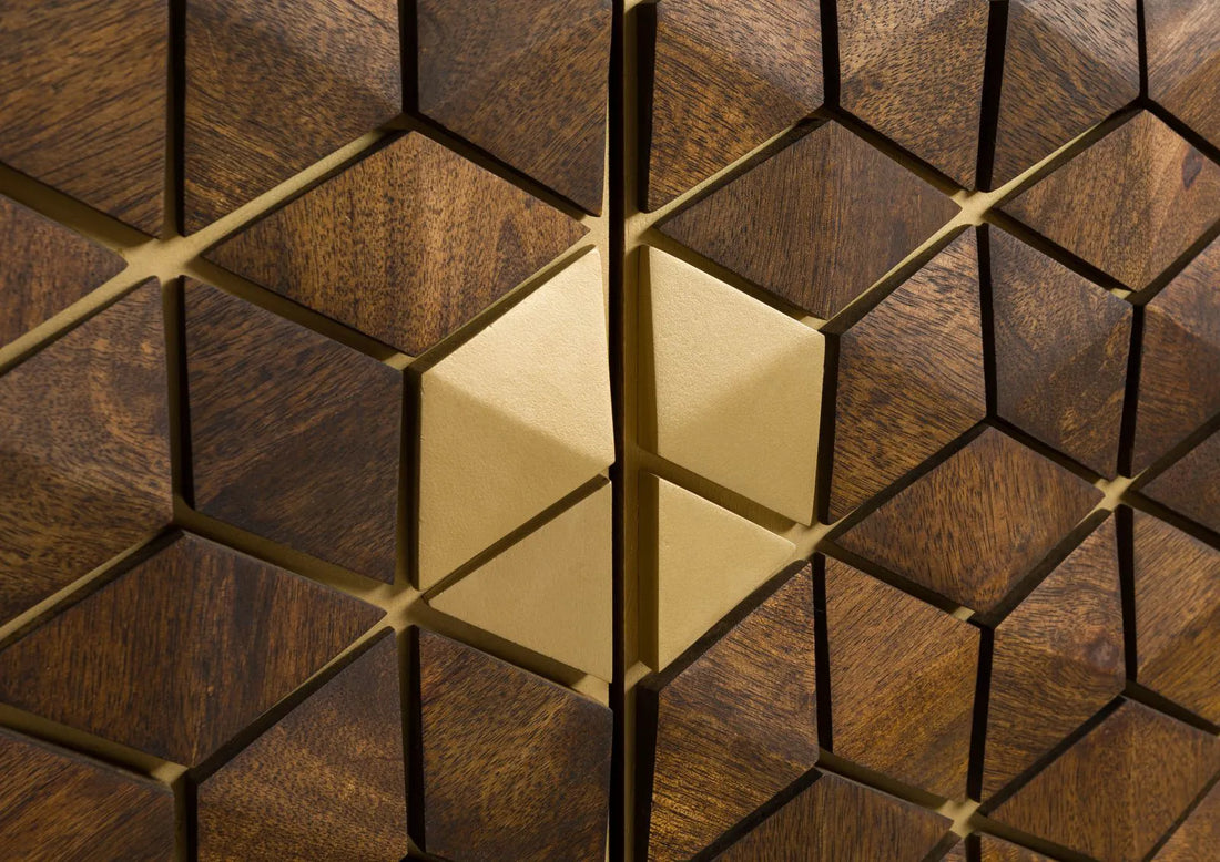 THE WOODEN CITY's Art Deco Chest of Drawers  DIAMOND #210(HONEY)