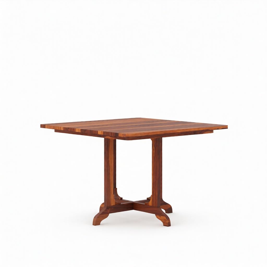 Solid Sheesham Wood 4 Seater Dining Set | Wooden Table Set for Dinning Room Home,Hotel and Office| Modern Dining Room Set (Honey n4)