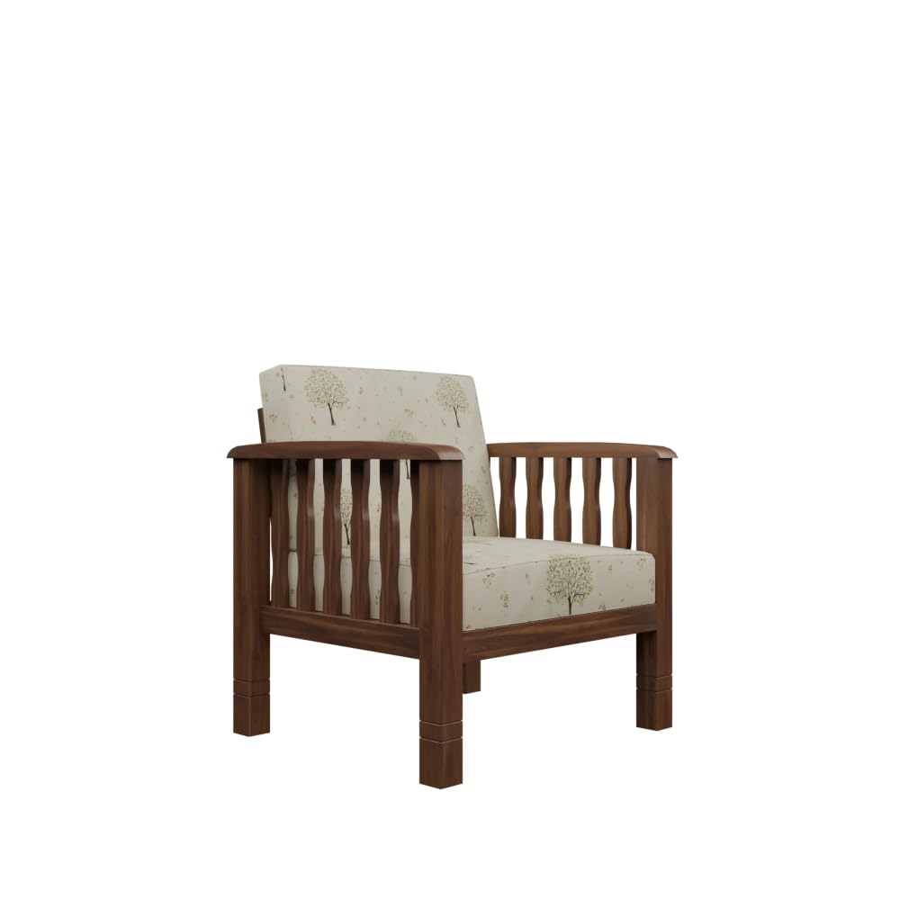 Solid Sheesham Wood Sofa Set for Living Room Furniture | Wooden Sofa for Home & Office (Honey, 1 Seater)
