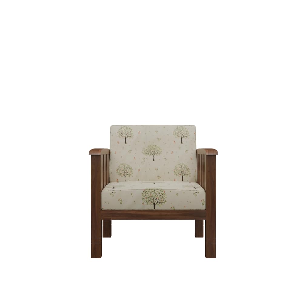 Solid Sheesham Wood Sofa Set for Living Room Furniture | Wooden Sofa for Home & Office (Honey, 1 Seater)