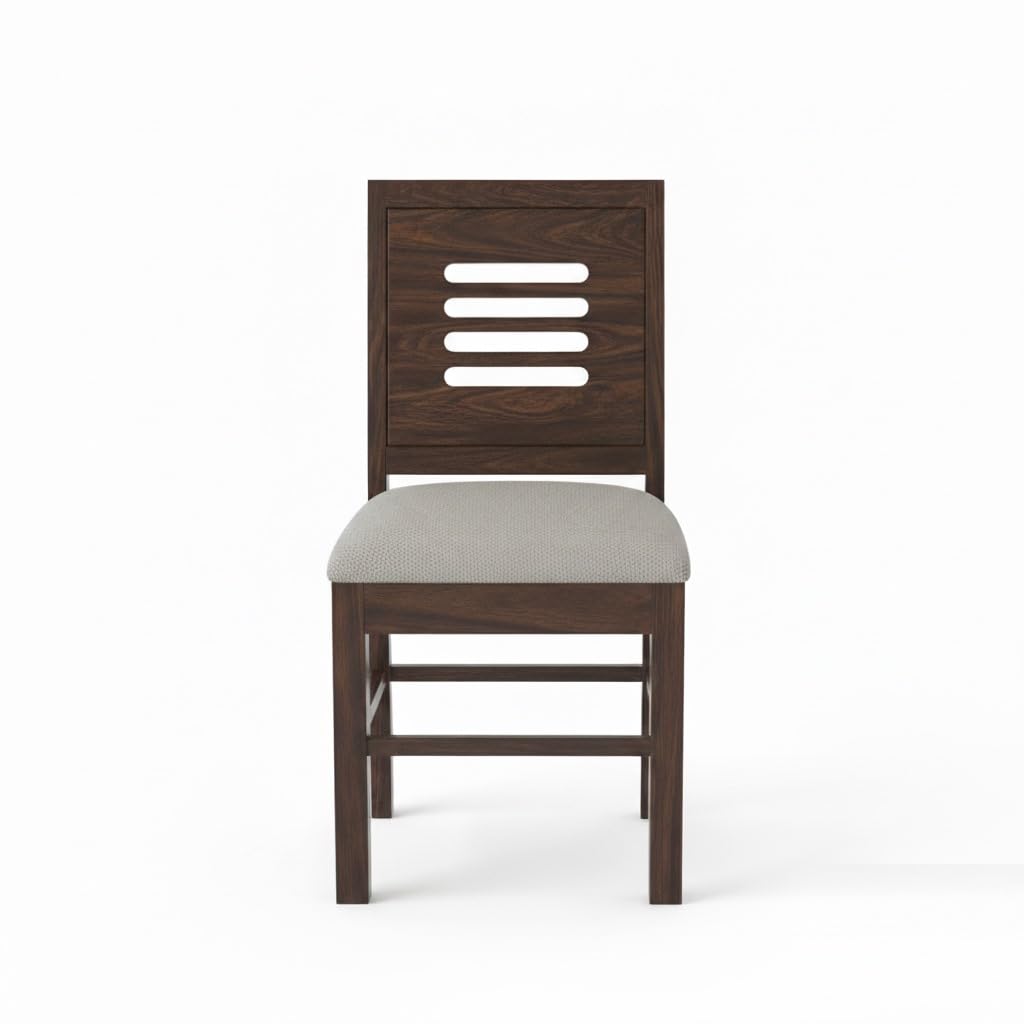 Solid Sheesham Wood Six Seater Dining Table Set with 4 Cushion Chairs with Bench for Dining Room Living Room Home | Dining Table | 6 Seater Dining Table Set (Walnut6s t, 6 Seater)