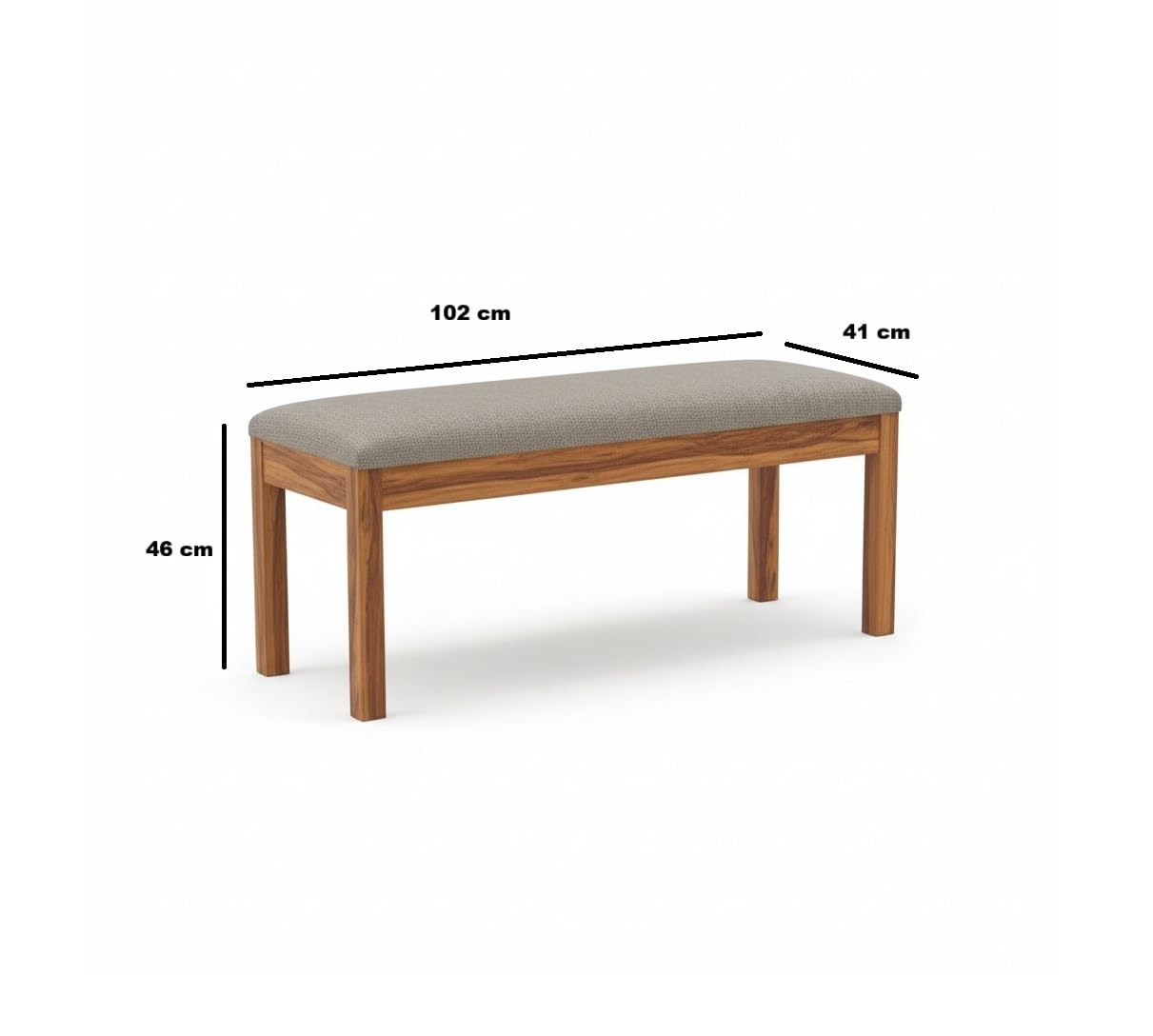 Solid Sheesham Wood Six Seater Dining Table Set with 4 Cushion Chairs with Bench for Dining Room Living Room Home | Dining Table | 6 Seater Dining Table Set (Honey6s t, 6 Seater)