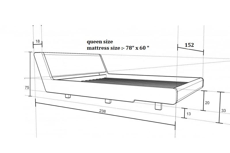 THE WOODEN CITY Solid Sheesham Wood New Luxury Queen Bed for Bedroom Furniture- Honey Finish(Delivery Condition-Do-It-Yourself)