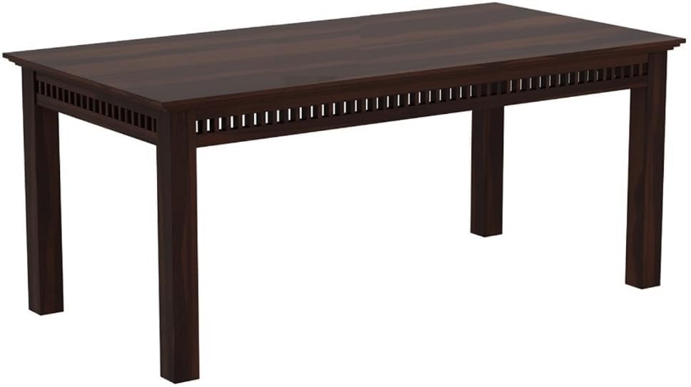 THE WOODEN CITYWooden Solid Sheesham Wood Dining Table 6 Seater | Dining Room Furniture |6 Seater Dining Table Without Chair - Honey/WALNUT Finish