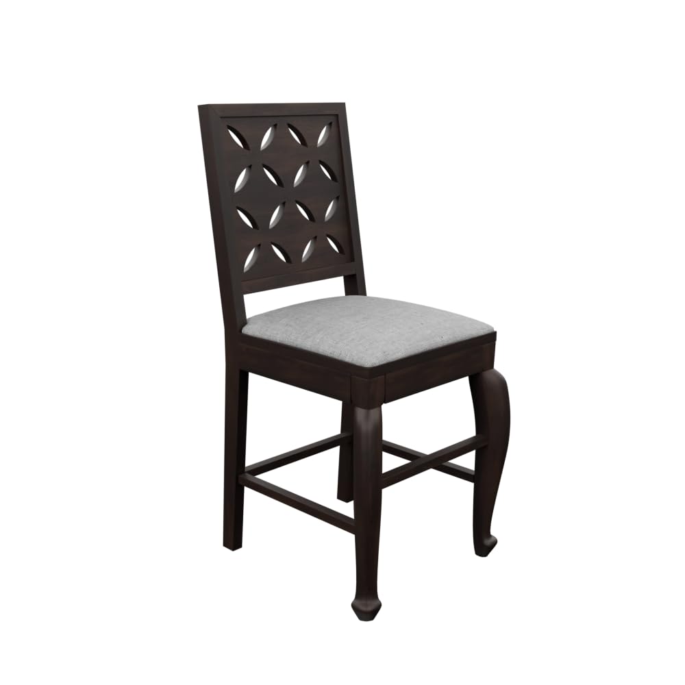 THE WOODEN CITY Sheesham Wood 4 Seater Dining Set | Table with Includes Cushion Chairs | Solid Wood Dining Table Set for Dining Room (Walnut Cou, 4 Seater)