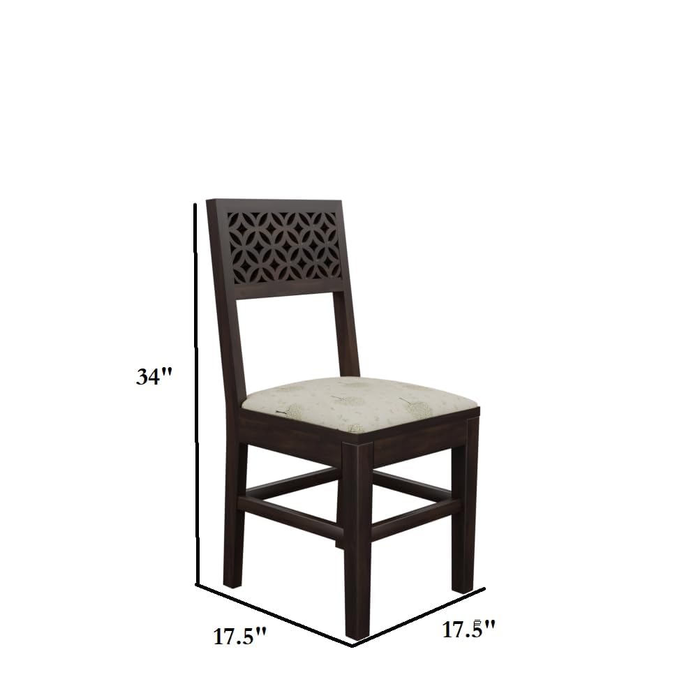 THE WOODEN CITY Sheesham Wood 4 Seater Dining Set | Includes 2 Chairs & 1 Bench | Solid Wood Dining Table Set for Dining Room(Walnut, 4 Seater)