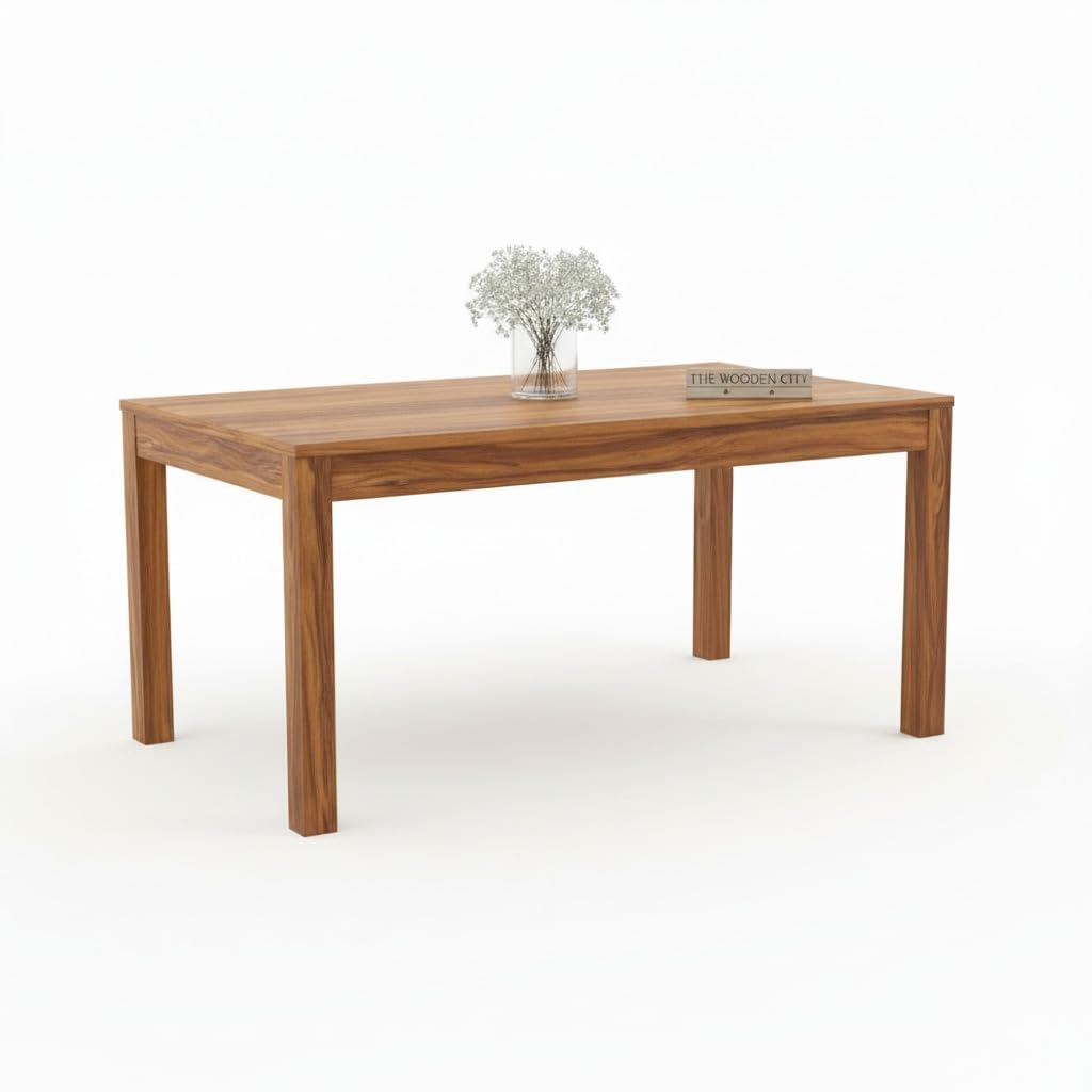 Solid Sheesham Wood Six Seater Dining Table Set with 4 Cushion Chairs with Bench for Dining Room Living Room Home | Dining Table | 6 Seater Dining Table Set (Honey6s t, 6 Seater)