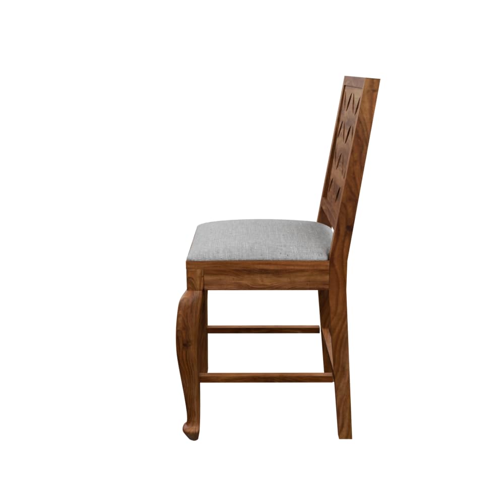 THE WOODEN CITY Sheesham Wood 4 Seater Dining Set | Table with Includes Cushion Chairs | Solid Wood Dining Table Set for Dining Room (Honey Cou, 4 Seater)