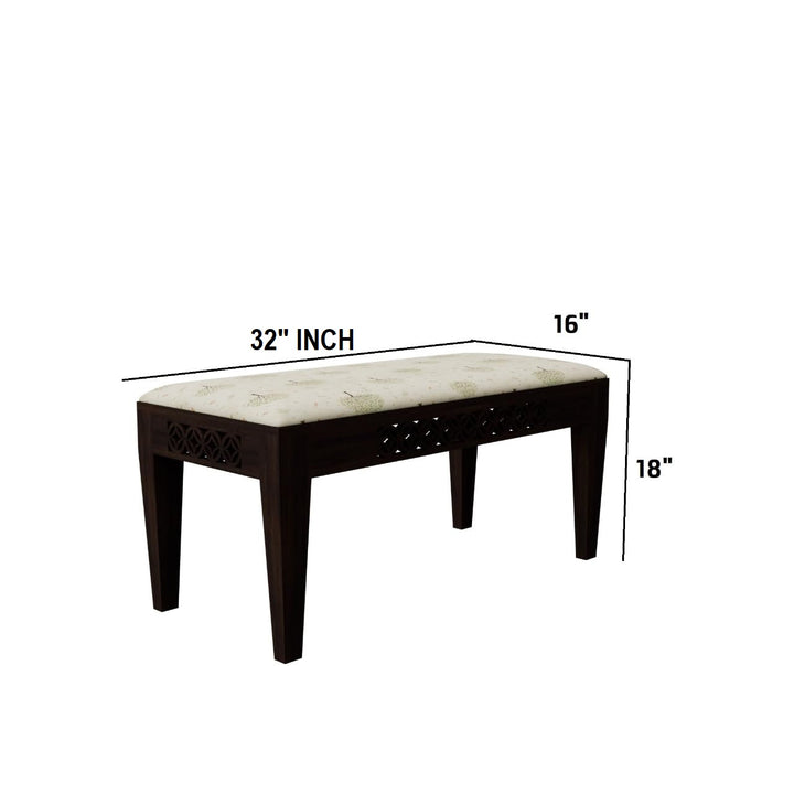THE WOODEN CITY Sheesham Wood 4 Seater Dining Set | Includes 2 Chairs & 1 Bench | Solid Wood Dining Table Set for Dining Room(Walnut, 4 Seater)