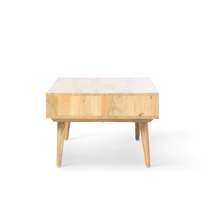 Mango Solid Wood Centre Table & Tea Table | Wooden Coffee Table for Living Room and Outdoor & Indoor Furniture (Natural)