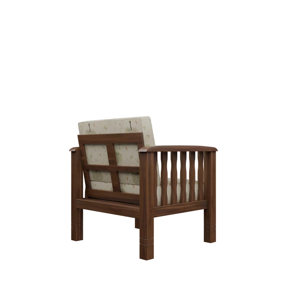 Solid Sheesham Wood Sofa Set for Living Room Furniture | Wooden Sofa for Home & Office (Honey, 1 Seater)