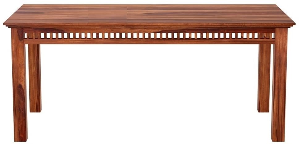 THE WOODEN CITYWooden Solid Sheesham Wood Dining Table 6 Seater | Dining Room Furniture |6 Seater Dining Table Without Chair - Honey/WALNUT Finish