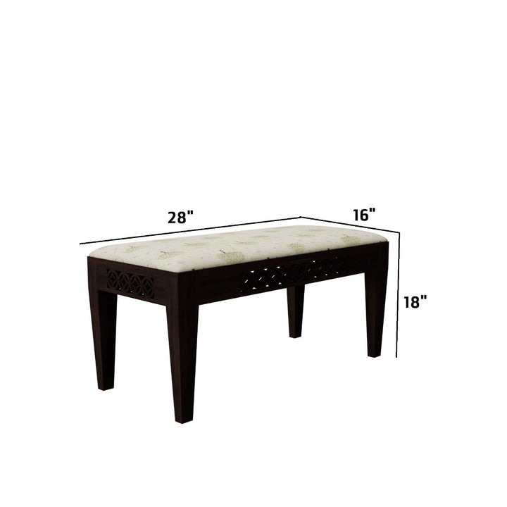 THE WOODEN CITY Solid Sheesham Wood 3 Chair with1 Bench Dining Set with Cushioned Chairs for Dining Room | Living Room | Home & Office | Hotels Restaurant (4 Seater with Bench, Walnut)