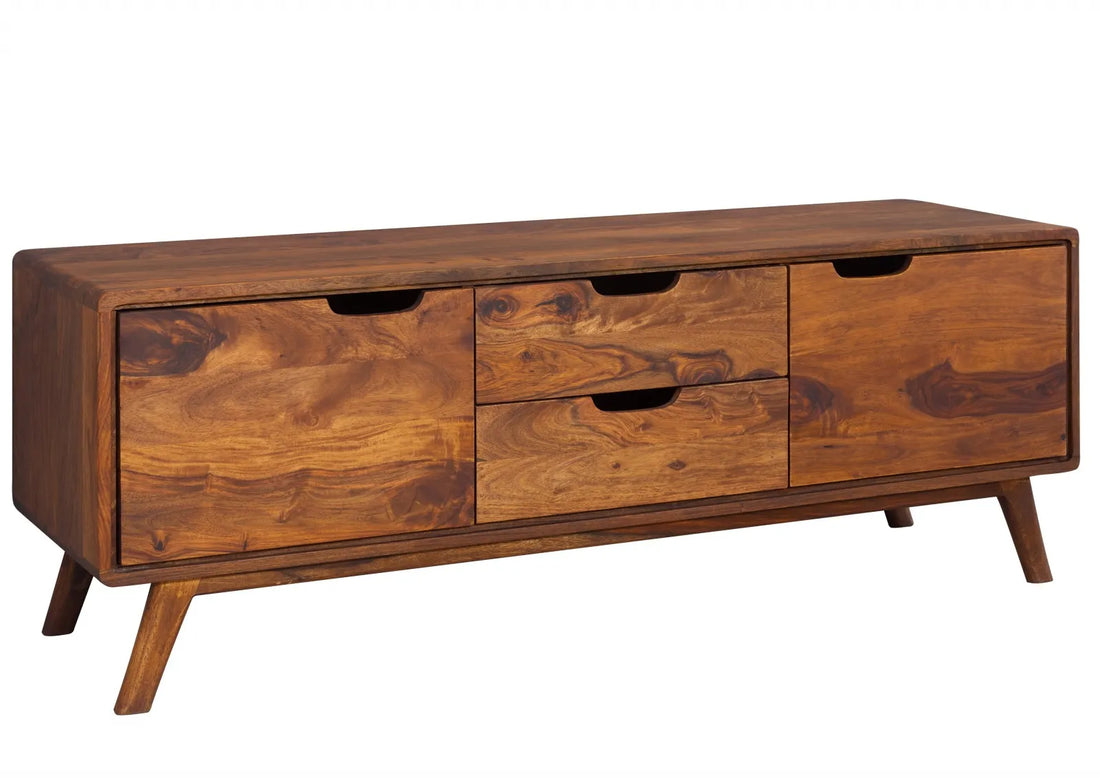 THE WOODEN CITY Rosewood wood chest of drawers in Retro style #102 (HONEY)