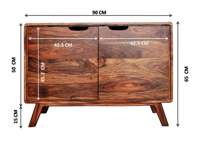 THE WOODEN CITY Rosewood wood chest of drawers in Retro style #103 (HONEY)