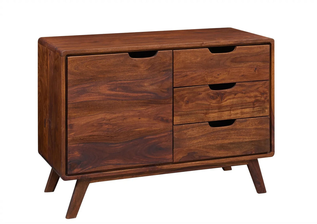THE WOODEN CITY Rosewood wood chest of drawers in Retro style #104 (HONEY)