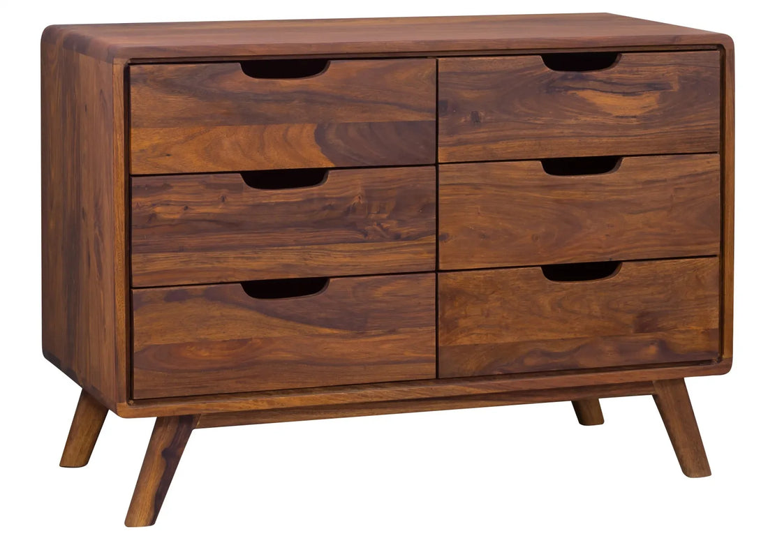 THE WOODEN CITY Retro-style rosewood chest of drawers #105 (HONEY)