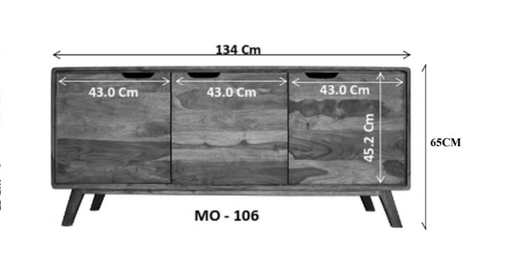 THE WOODEN CITY Retro-Style Rosewood Chest of Drawers #106 (HONEY)