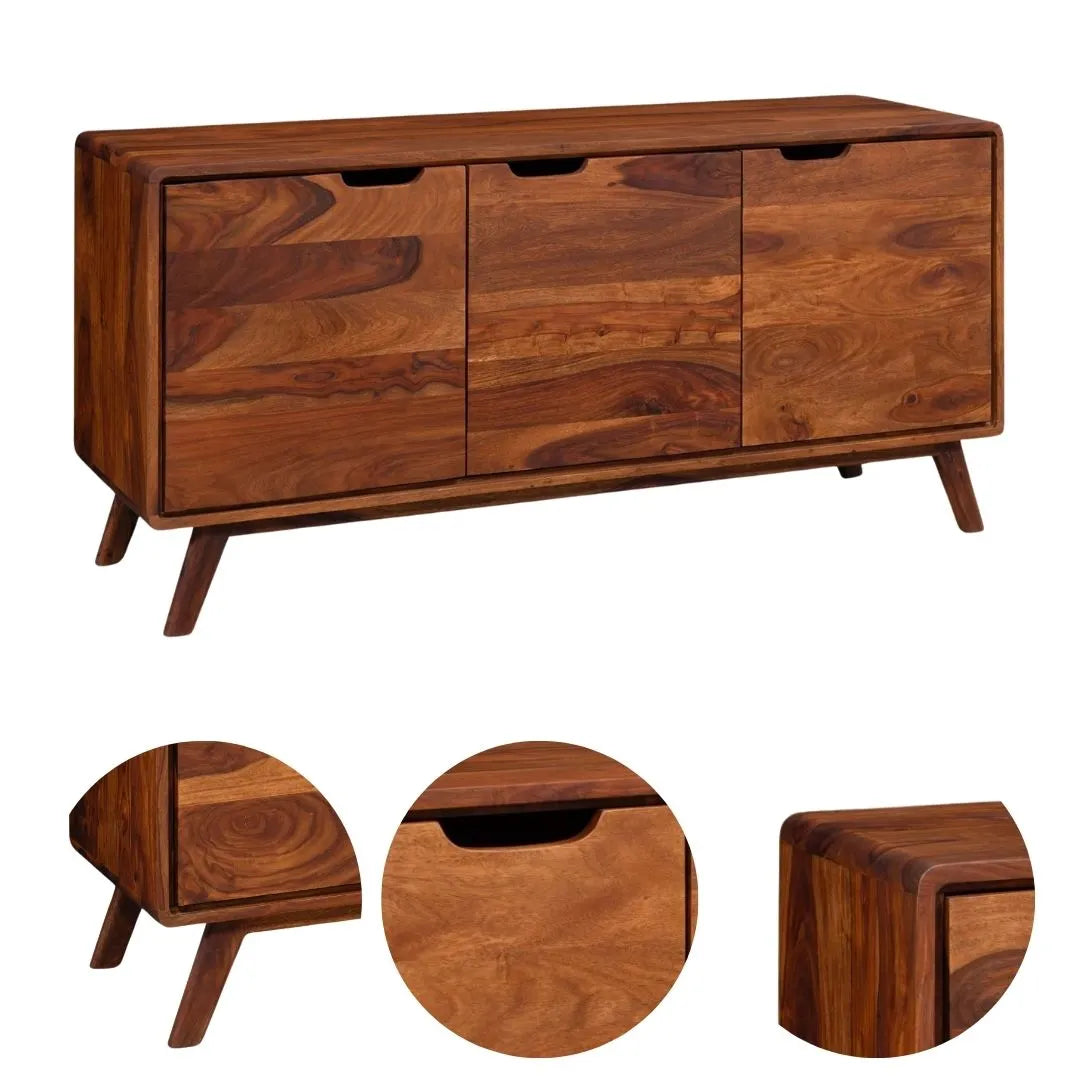 THE WOODEN CITY Retro-Style Rosewood Chest of Drawers #106 (HONEY)