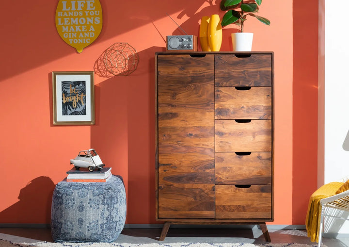 THEWOODEN CITY Retro style rosewood chest of drawers #109 (HONEY)