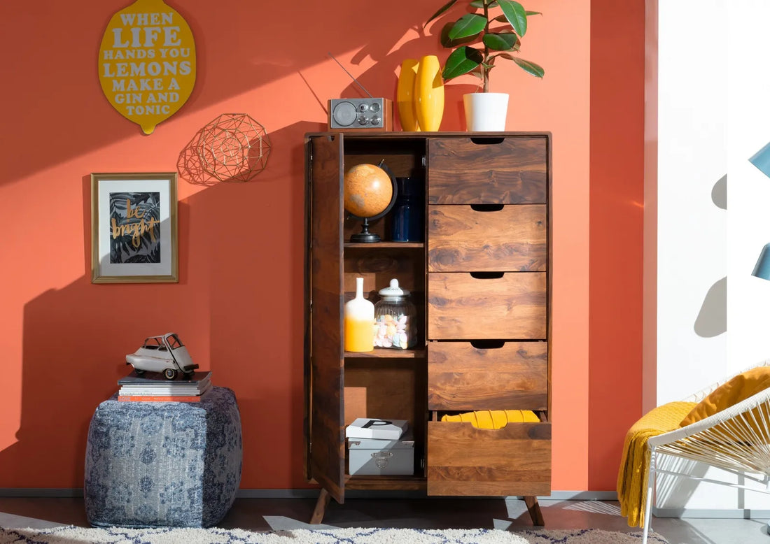 THEWOODEN CITY Retro style rosewood chest of drawers #109 (HONEY)