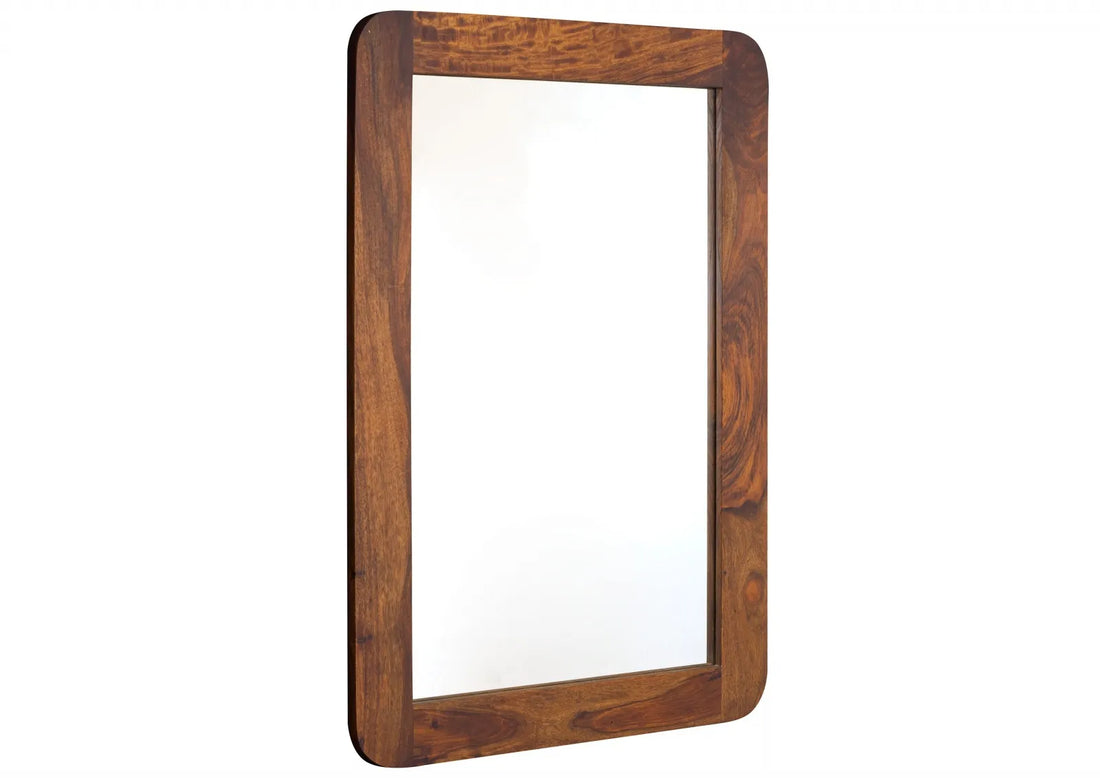 THE WOODEN CITY Retro Style Mirror #115 Rosewood (HONEY)