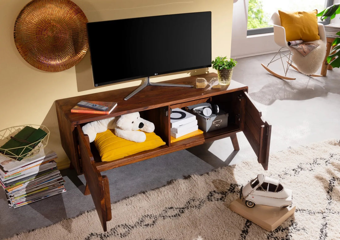 THE WOODEN CITYTV Cabinet  Chest of Drawers #118 (HONEY)