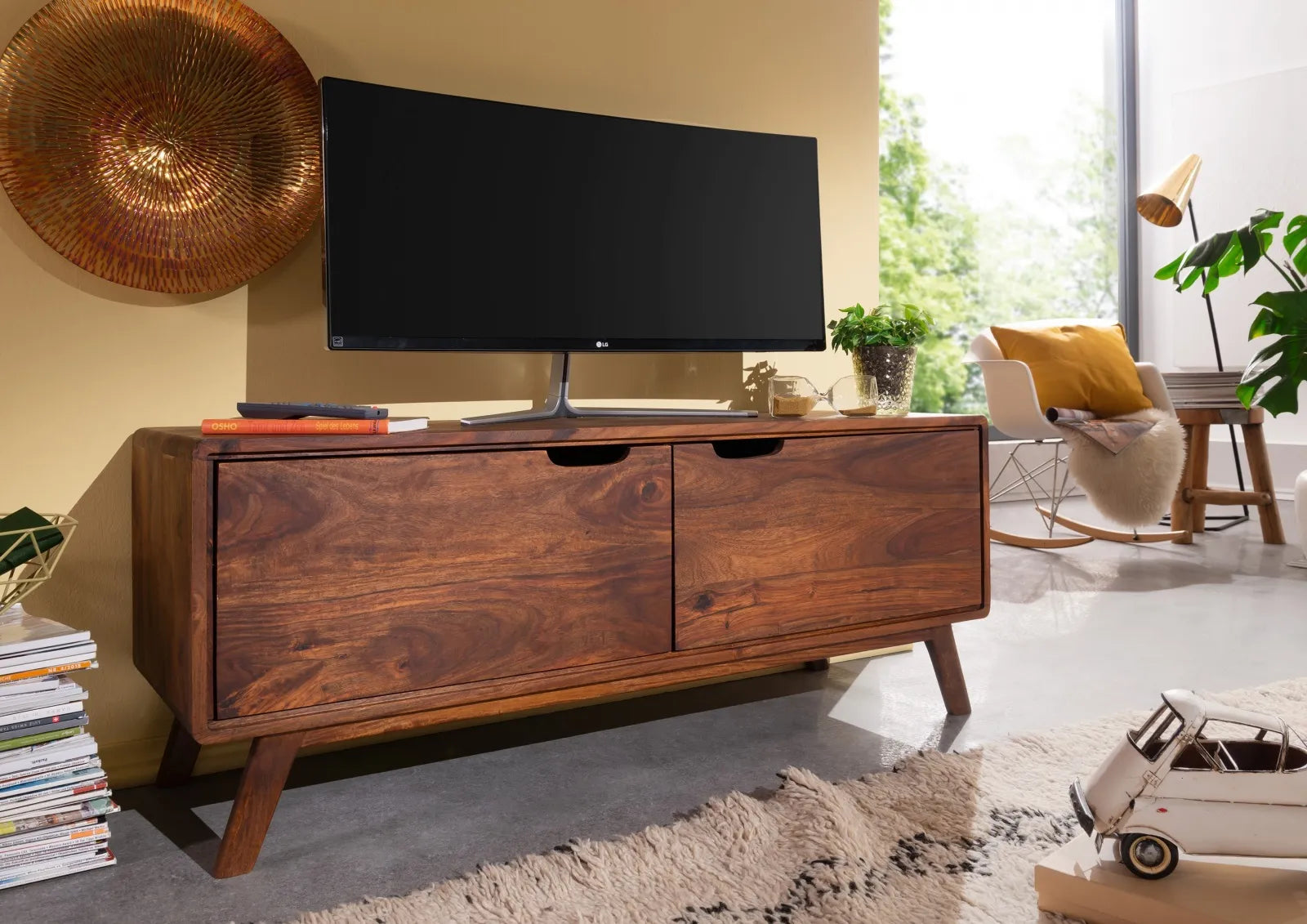 THE WOODEN CITYTV Cabinet  Chest of Drawers #118 (HONEY)