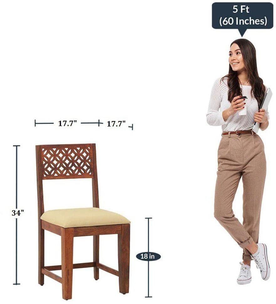 THE WOODEN CITY Solid Sheesham Wood Dining Table 4 Seater Dining Table Set with 2 Chairs & 1 Bench Dinner Table Set