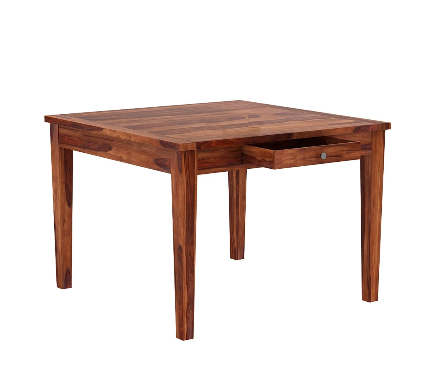 THE WOODEN CITY Wooden Table Solid Sheesham Wood Dining Table 4 Seater | Dining Room Furniture | Dining Table Without Chair
