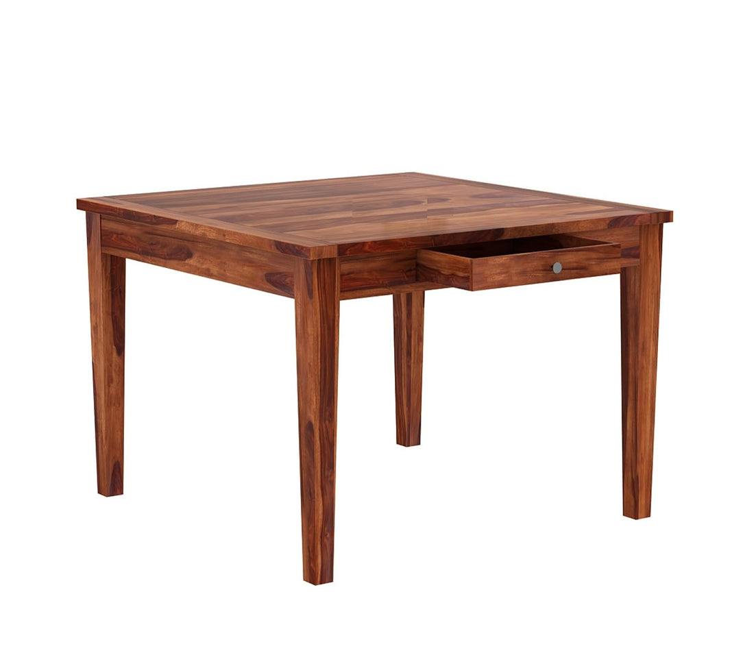 THE WOODEN CITY Wooden Table Solid Sheesham Wood Dining Table 4 Seater | Dining Room Furniture | Dining Table Without Chair