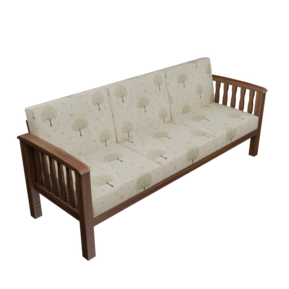 Solid Sheesham Wood 3 Seater Sofa Set for Living Room Furniture | Wooden Sofa for Home & Office (Honey, 3 Seater)