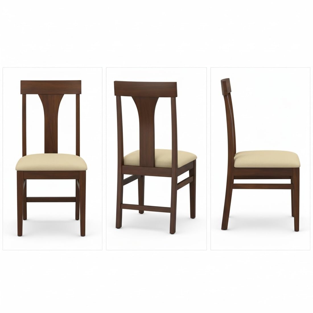 Solid Sheesham Wood 6 Seater Dining Table | Wooden Dining Room Set (Honey Finish) (Teak, 6 Seater)