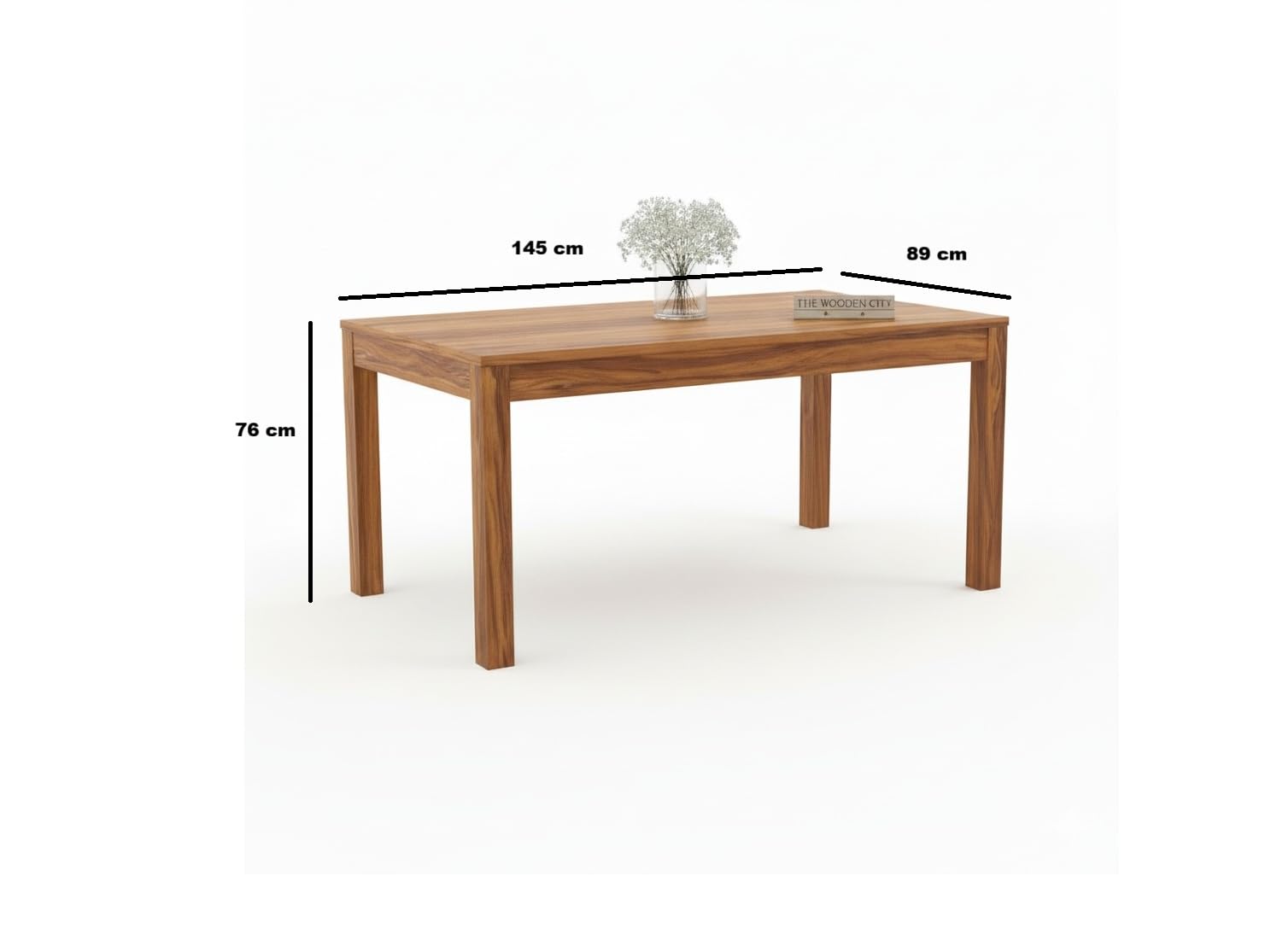 Solid Sheesham Wood Six Seater Dining Table Set with 4 Cushion Chairs with Bench for Dining Room Living Room Home | Dining Table | 6 Seater Dining Table Set (Honey6s t, 6 Seater)