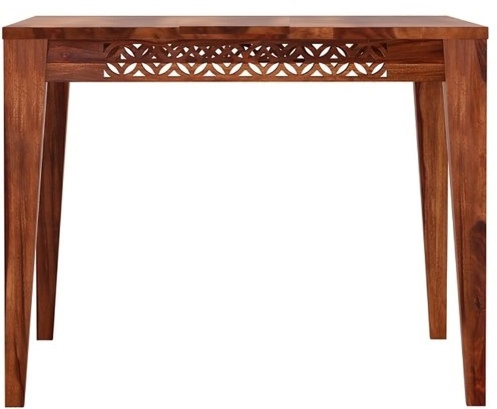 THE WOODEN CITY Wooden Solid Sheesham Wood Dining Table 4 Seater | Dining Room Furniture | 4 Seater Dining Table Without Chair
