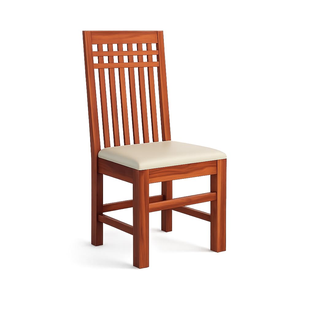 Solid Sheesham Wood Dining Table with Chairs & Bench | Wooden Dinner Table Set for Dinning Room Home & Hotel| Modern Dining Room Set | Customer Self Assembly (Honey U, 4 Seater)