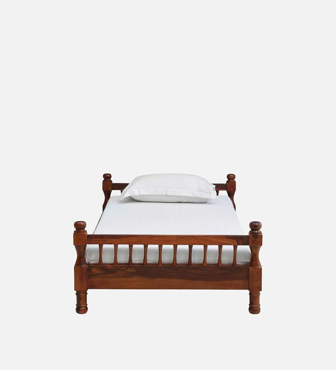 Solid Sheesham Wood Single Bed Cot Without Storage | Single Size Bed for Bedroom | Multipurpose Use Bed- Honey(216x99x53cm) (Recommend Mattress size-78x36 inch)