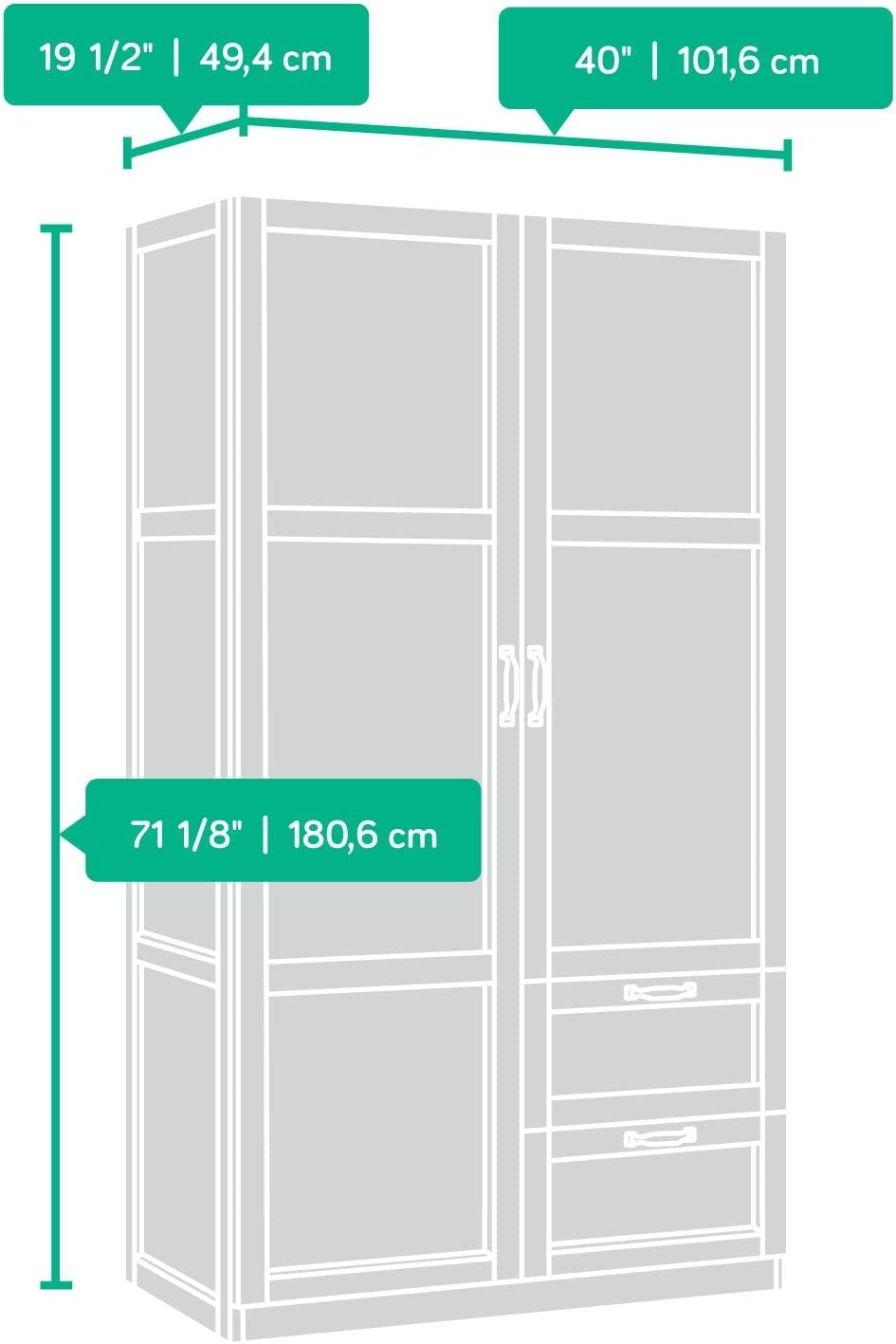 THE WOODEN CITY Sheesham Solid Wood Wardrobe, Wardrobe for Clothes, Almirah for Clothes for Bedroom & Living Room Furniture - White