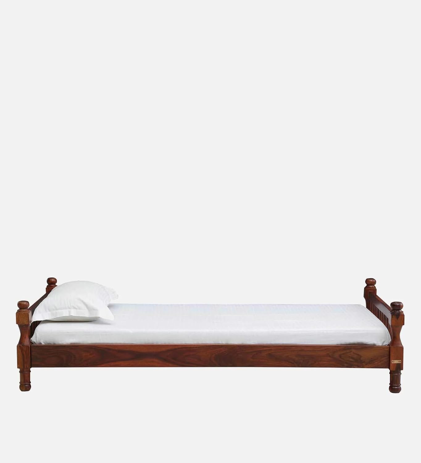 Solid Sheesham Wood Single Bed Cot Without Storage | Single Size Bed for Bedroom | Multipurpose Use Bed- Honey(216x99x53cm) (Recommend Mattress size-78x36 inch)