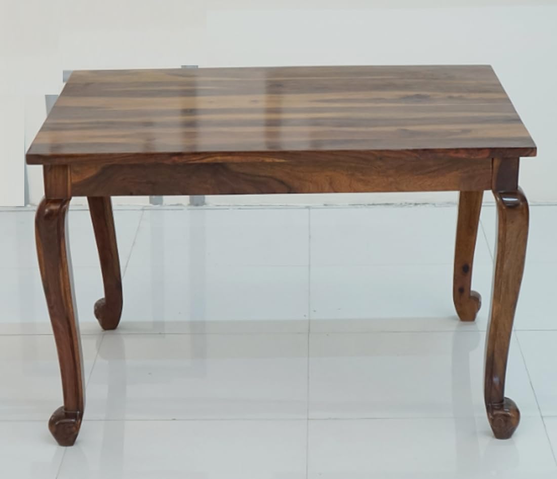THE W00DEN CITY Wooden Table Solid Sheesham Wood Dining Table 4 Seater | Dining Room Furniture | Dining Table Without Chair (Honey01, 6 Seater)