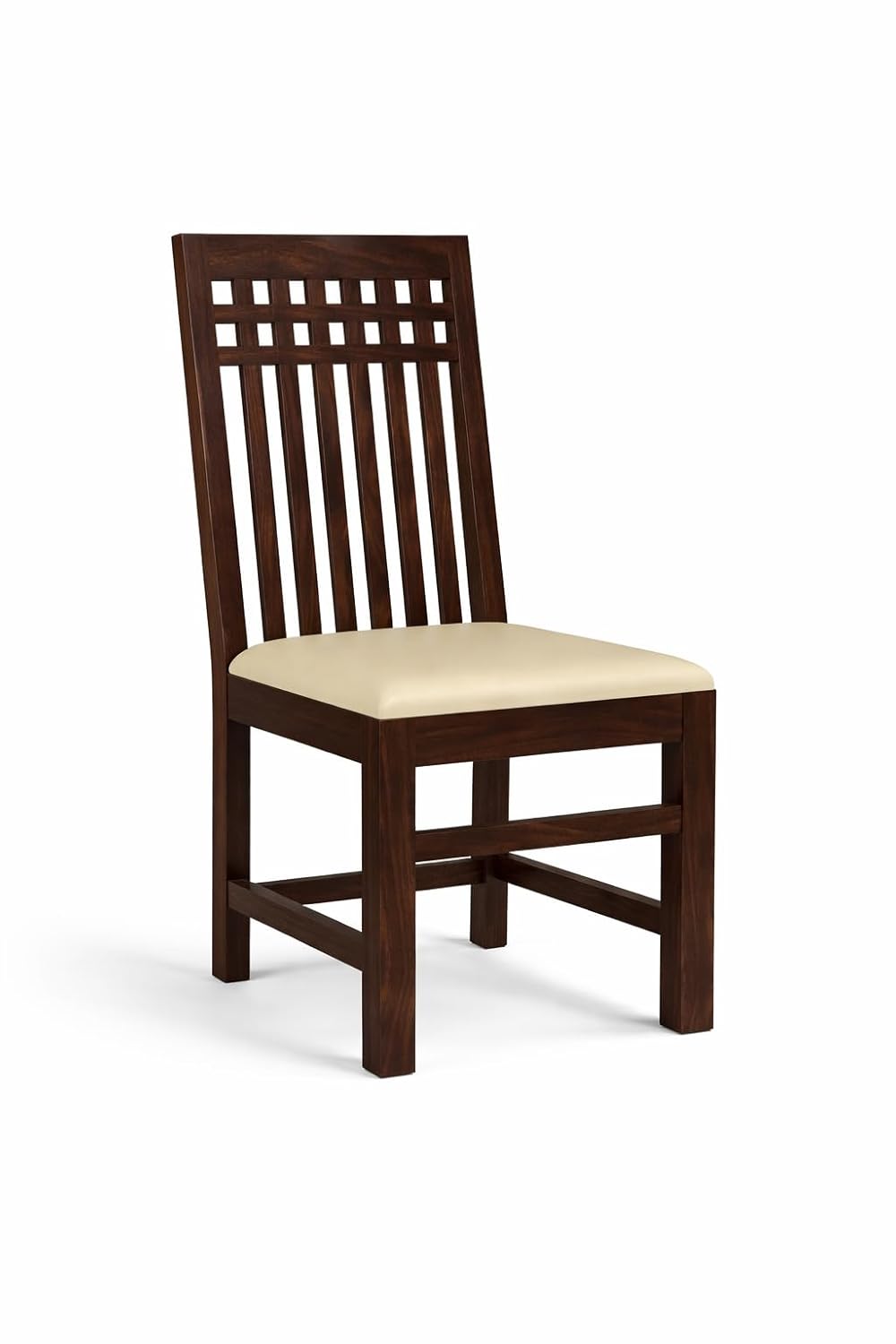 Solid Sheesham Wood Dining Table with Chairs & Bench | Wooden Dinner Table Set for Dinning Room Home & Hotel| Modern Dining Room Set | Customer Self Assembly (Walnut U, 4 Seater)