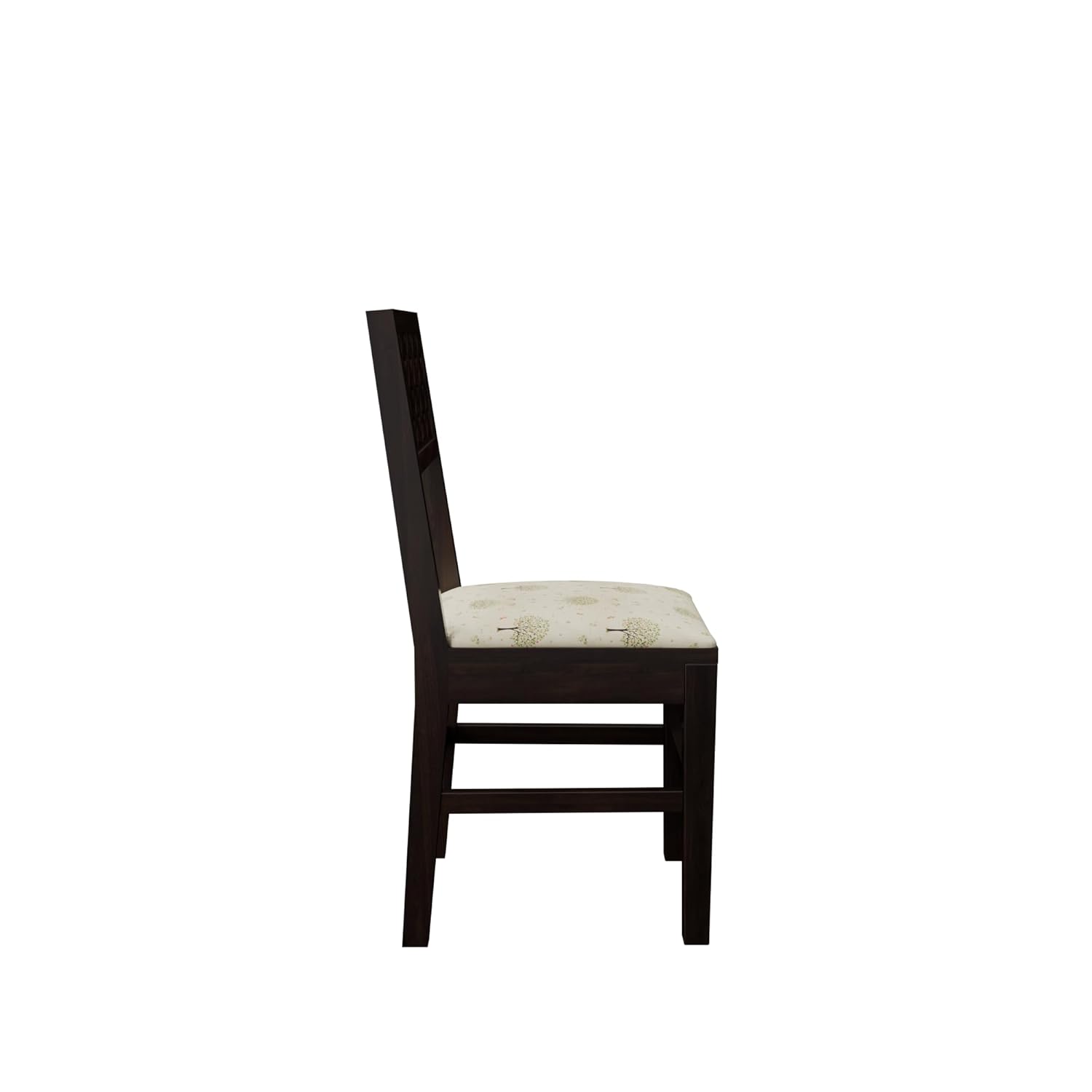 THE WOODEN CITY Dining Table 4 Seater | Four Seater Dinning Table with 4 Chairs with Beige Cushions for Home | Rosewood, Walnut Finish Self Assembly(DIY)