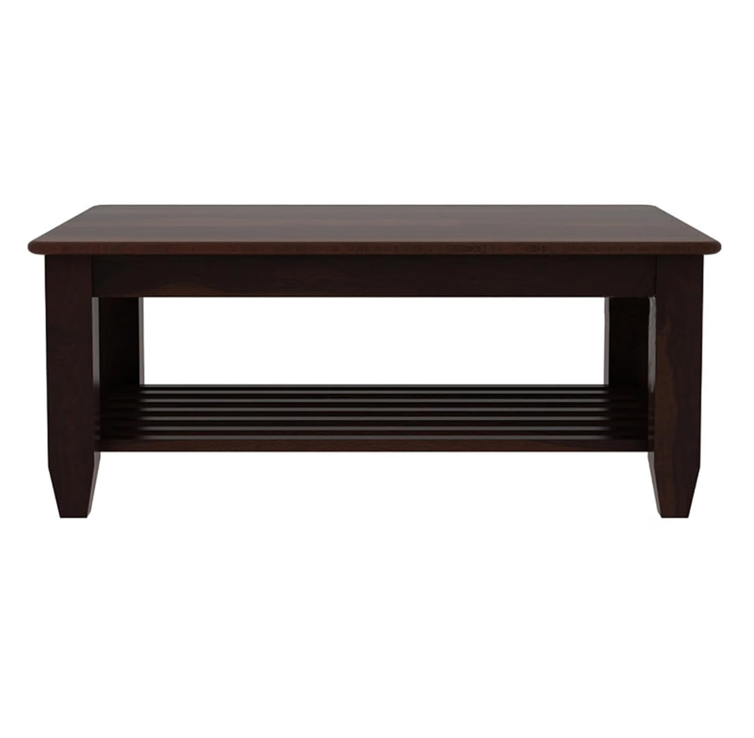 Sheesham Solid Wood Centre Table & Tea Table Wooden Coffee Table for Living Room and Outdoor & Indoor Furniture (Walnut)