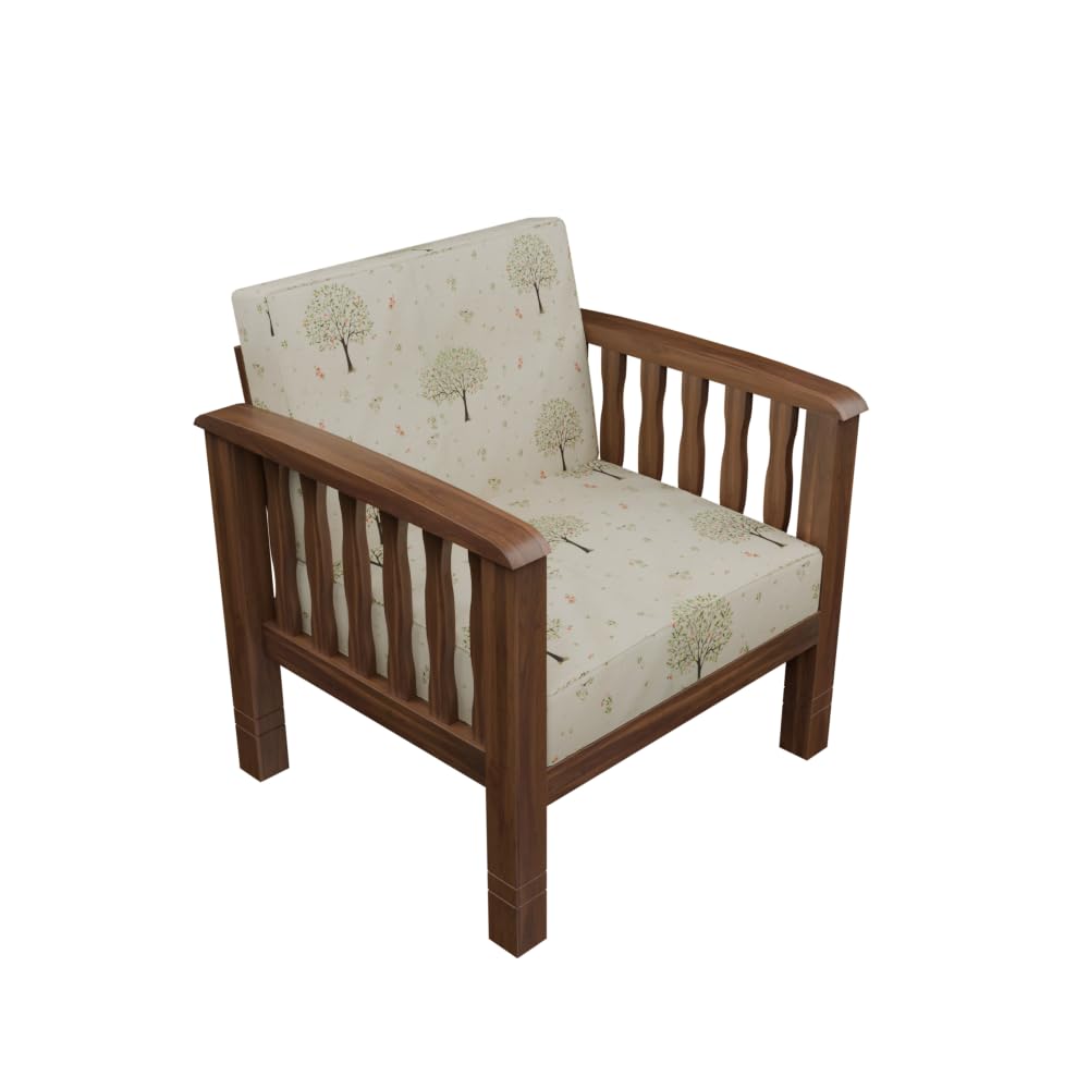 Solid Sheesham Wood Sofa Set for Living Room Furniture | Wooden Sofa for Home & Office (Honey, 1 Seater)